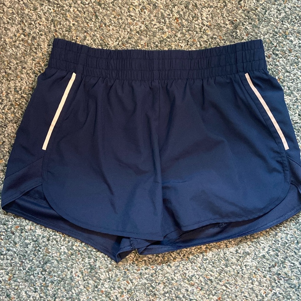 Navy blue running shorts